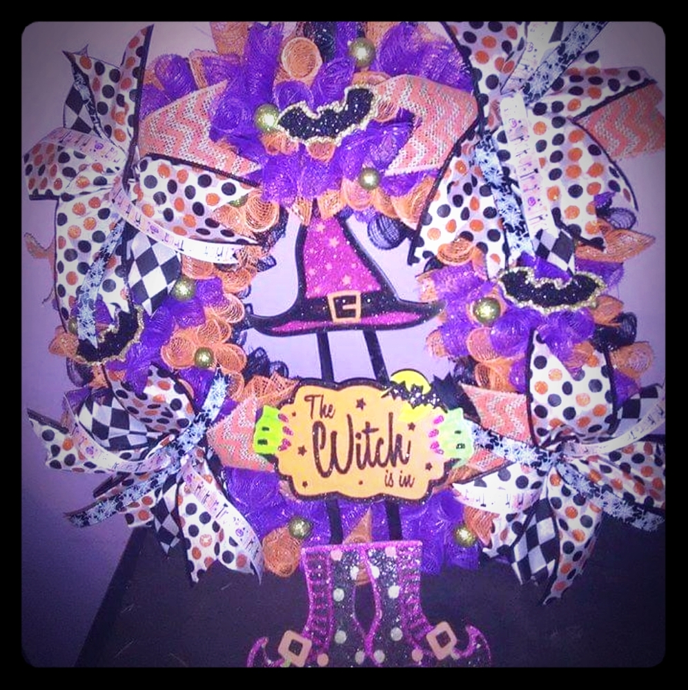 The Witch is In handmade wreath